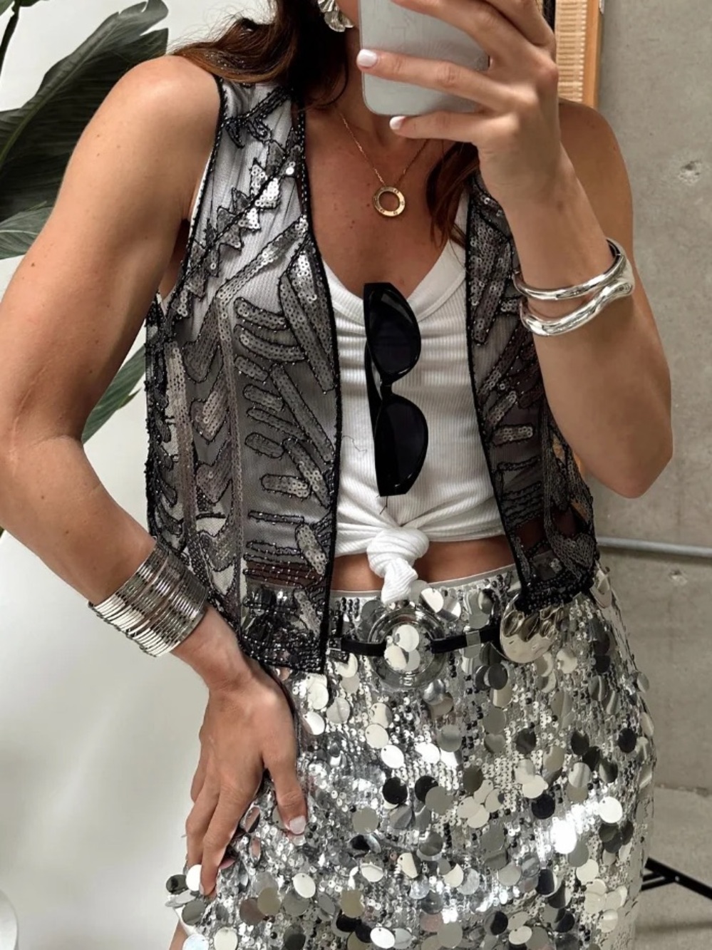 12th Tribe Nova Sequin vest Size Large